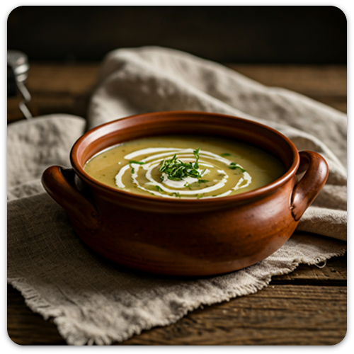 Sample soup from the menu